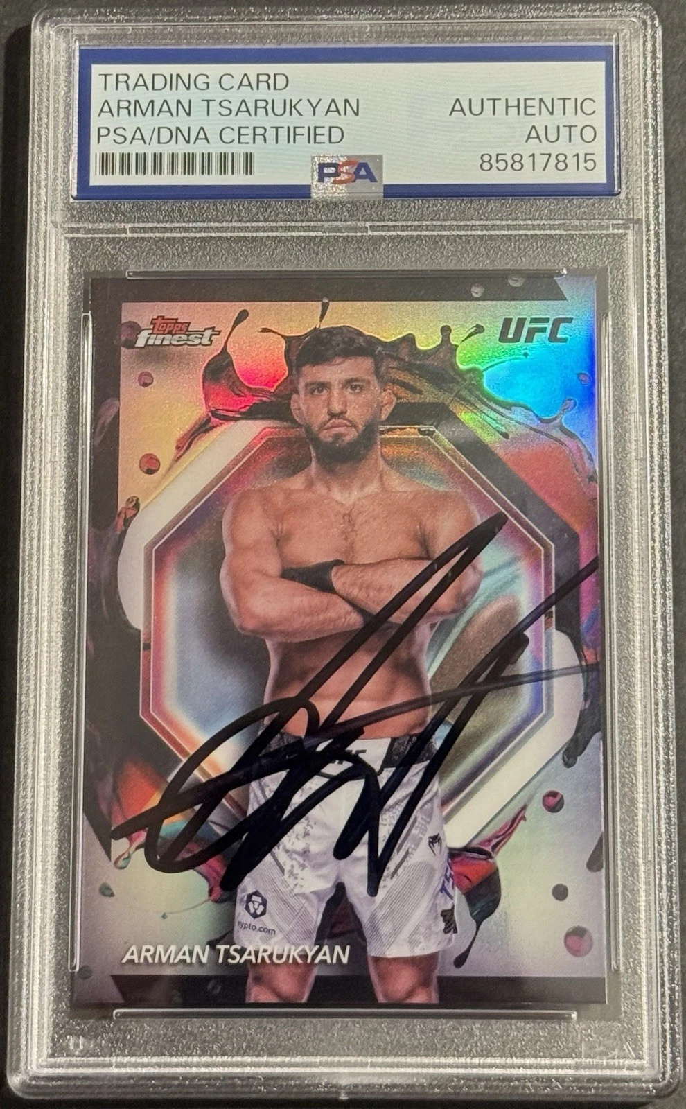 Arman Tsarukyan Signed Auto 2024 Topps Finest UFC Card PSA/DNA Slabbed On Card