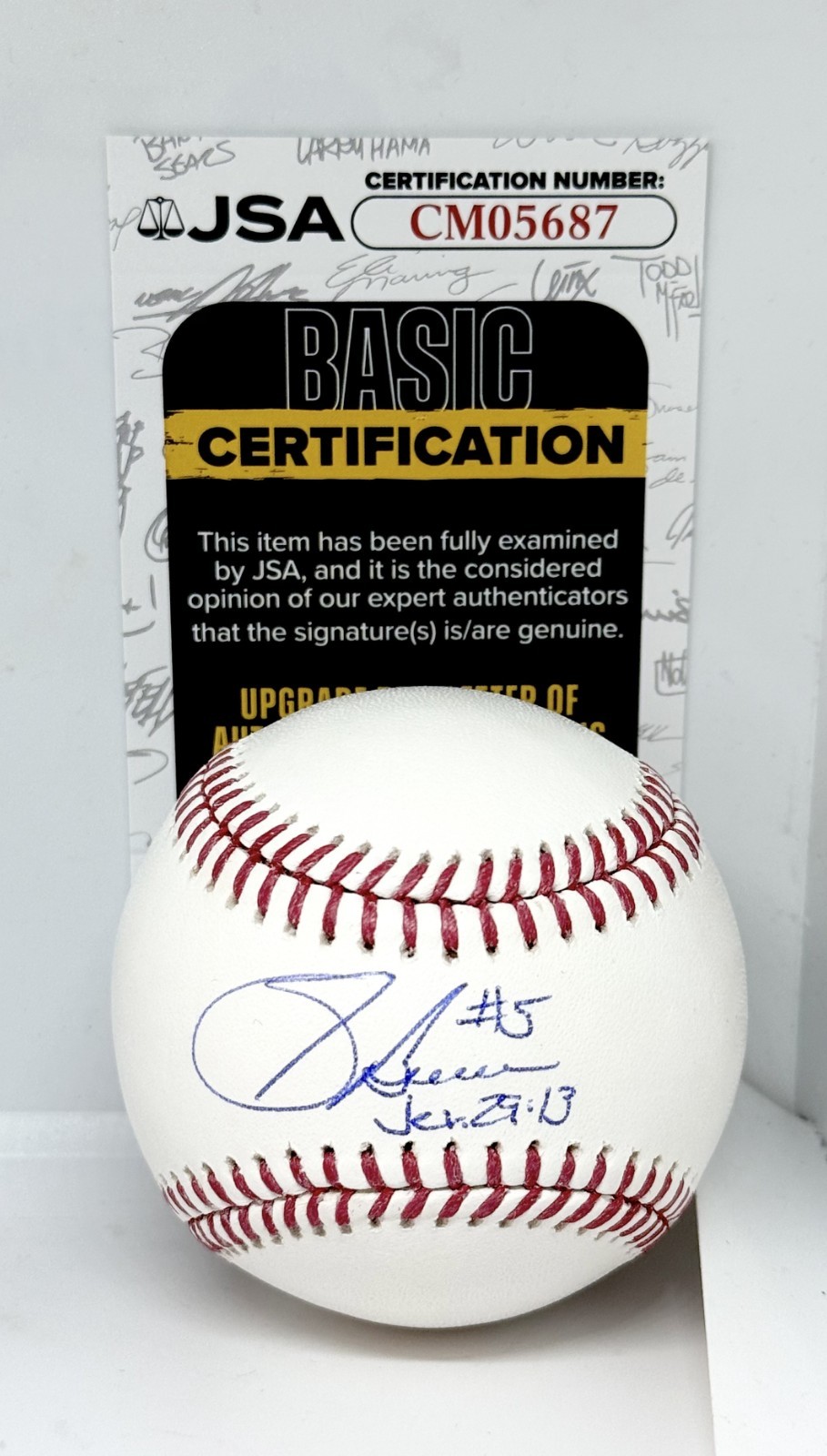 Sid Bream Pirates Braves signed MLB Baseball Ball autographed JSA COA