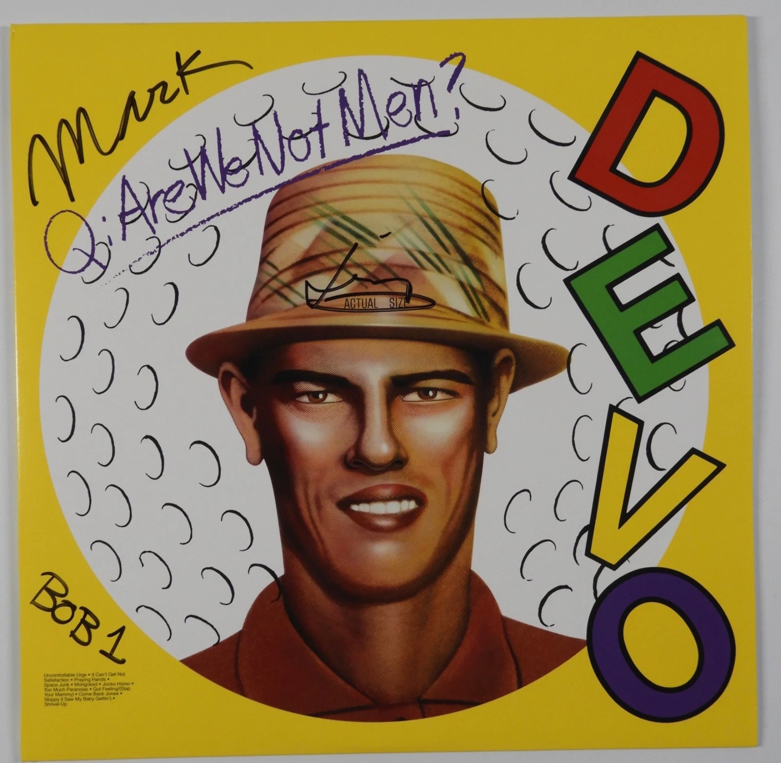Devo JSA Signed Autograph Record Album Are We Not Men Vinyl