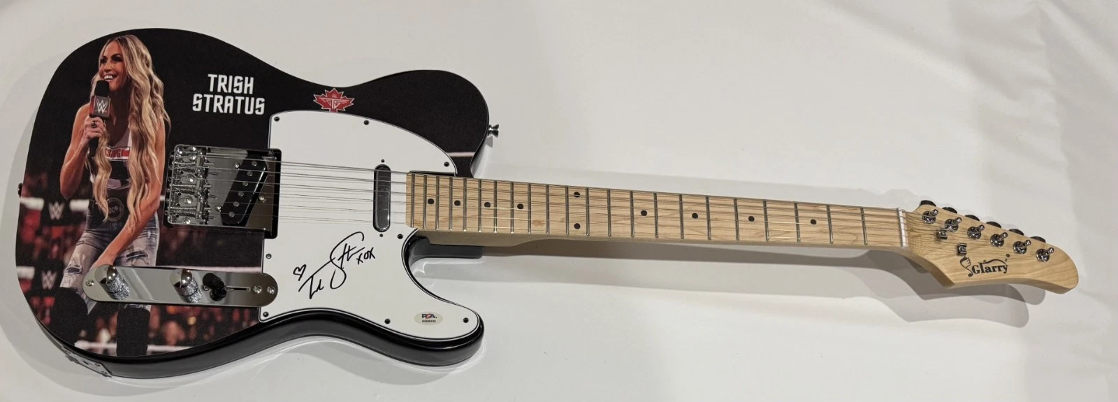 TRISH STRATUS SIGNED CUSTOM ELECTRIC GUITAR WWF WWE HOF PSA COA