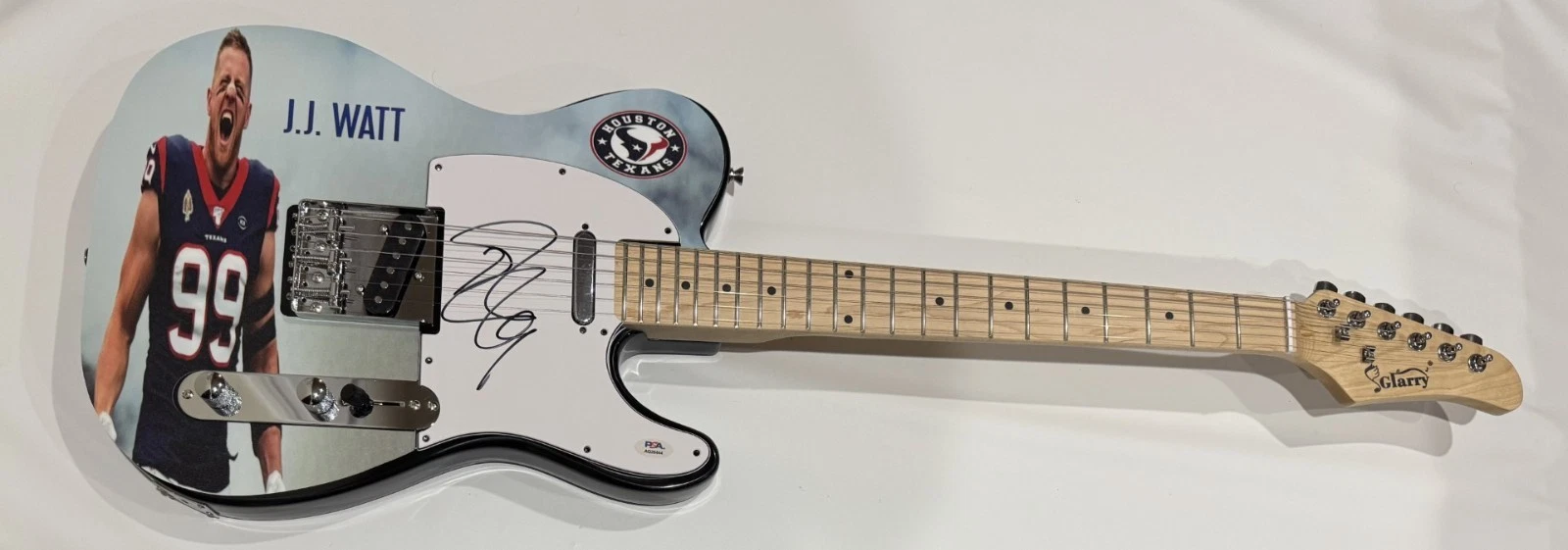 JJ WATT SIGNED CUSTOM HOUSTON TEXANS ELECTRIC GUITAR PSA COA