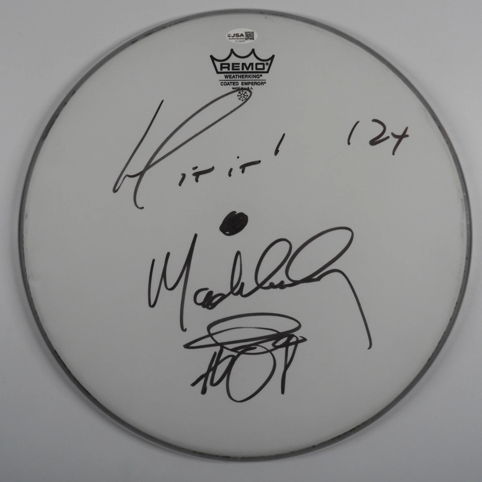 Max Weinberg JSA  Signed Autograph Drumhead Bruce Springsteen and the E Street