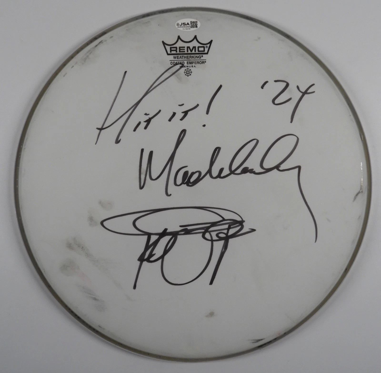 Max Weinberg JSA  Signed Autograph Drumhead Bruce Springsteen and the E Street