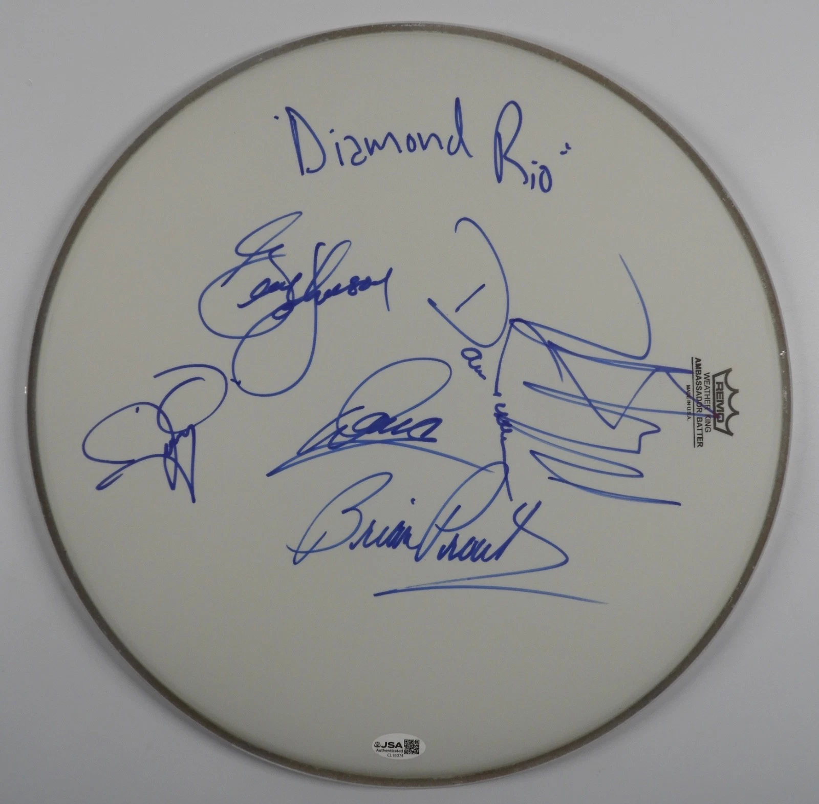 Diamond Rio JSA Autograph Signed Drum Head 14