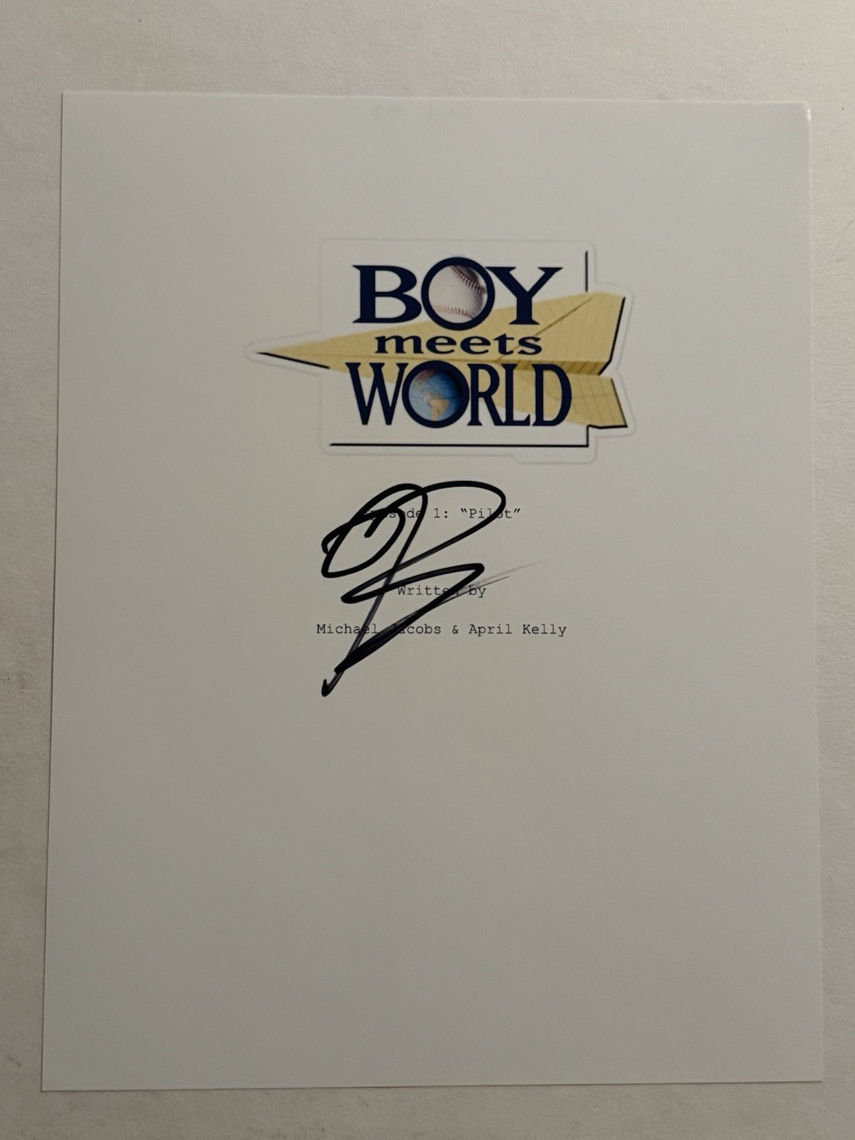 RIDER STRONG SIGNED SCRIPT COVER ACTOR AUTOGRAPHED BOY MEETS WORLD SHOW STAR COA