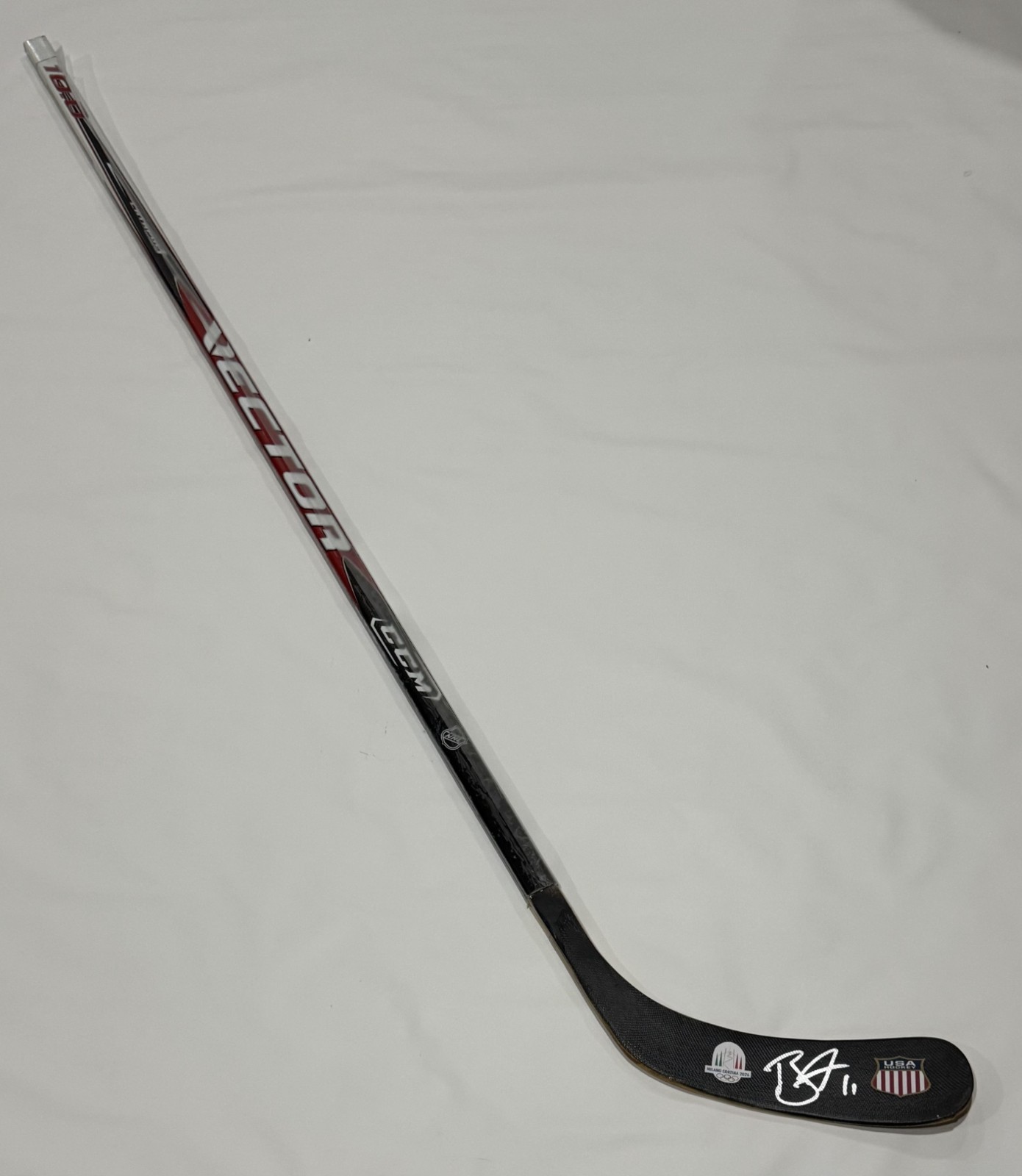 BROCK NELSON SIGNED FULL SIZE HOCKEY STICK TEAM USA MILAN 2026 GOLD MEDAL