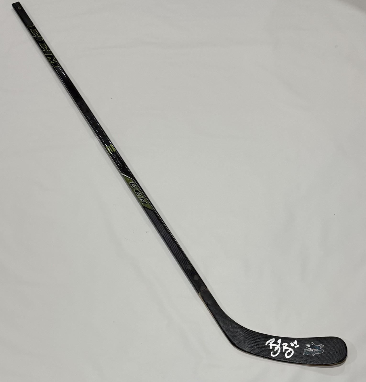 BRENT BURNS SIGNED FULL SIZE HOCKEY STICK SAN JOSE SHARKS