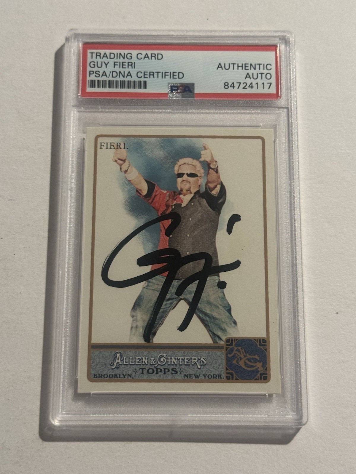 2011 Topps Allen & Ginter Guy Fieri Signed Auto Trading Card #209 PSA/DNA