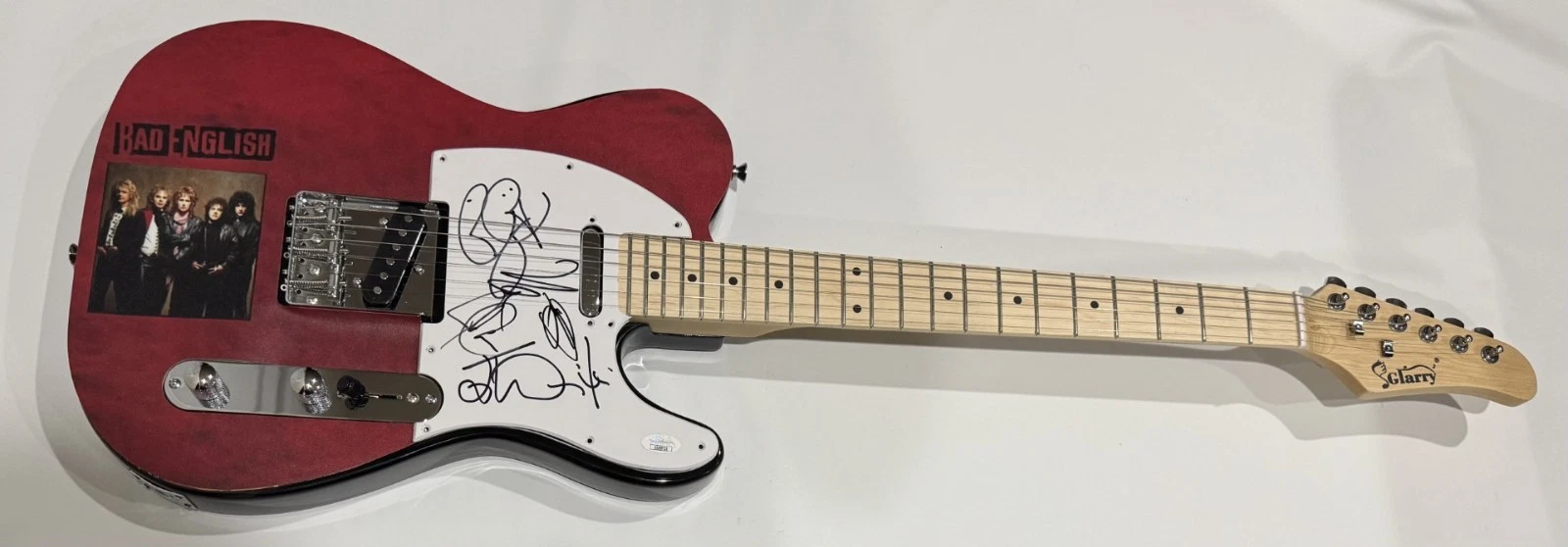 BAD ENGLISH SIGNED CUSTOM ELECTRIC GUITAR NEAL SCHON JOHN WAITE ALL 5 JSA COA