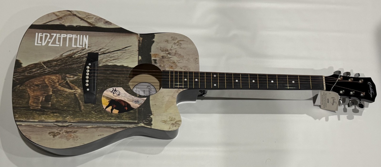 ROBERT PLANT SIGNED CUSTOM LED ZEPPELIN ACOUSTIC GUITAR PSA COA