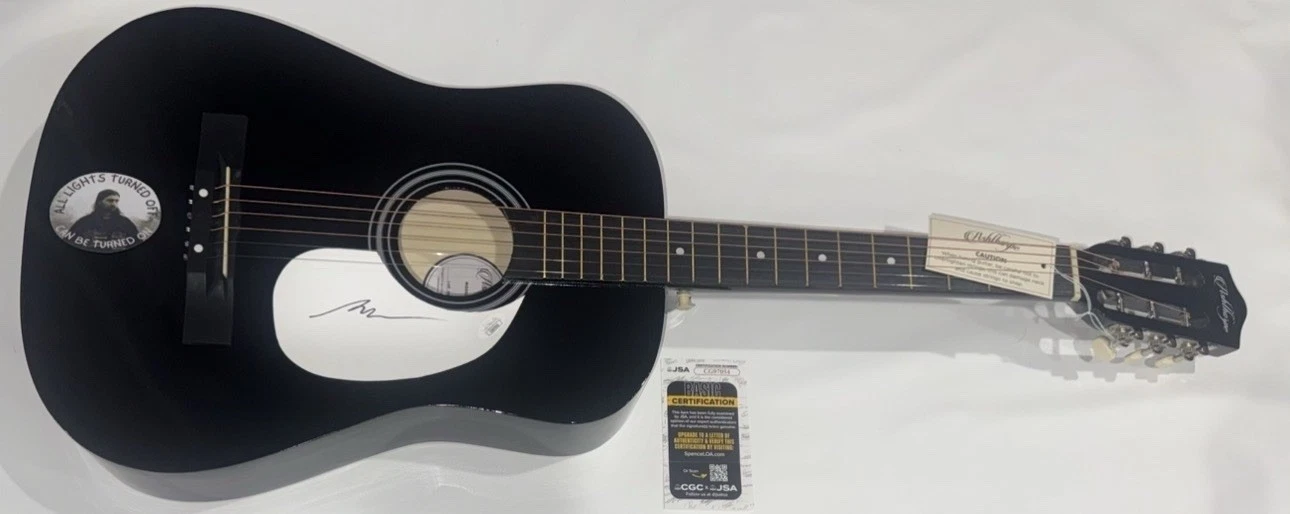 NOAH KAHAN SIGNED BLACK ACOUSTIC GUITAR AUTOGRAPHED STICK SEASON JSA COA
