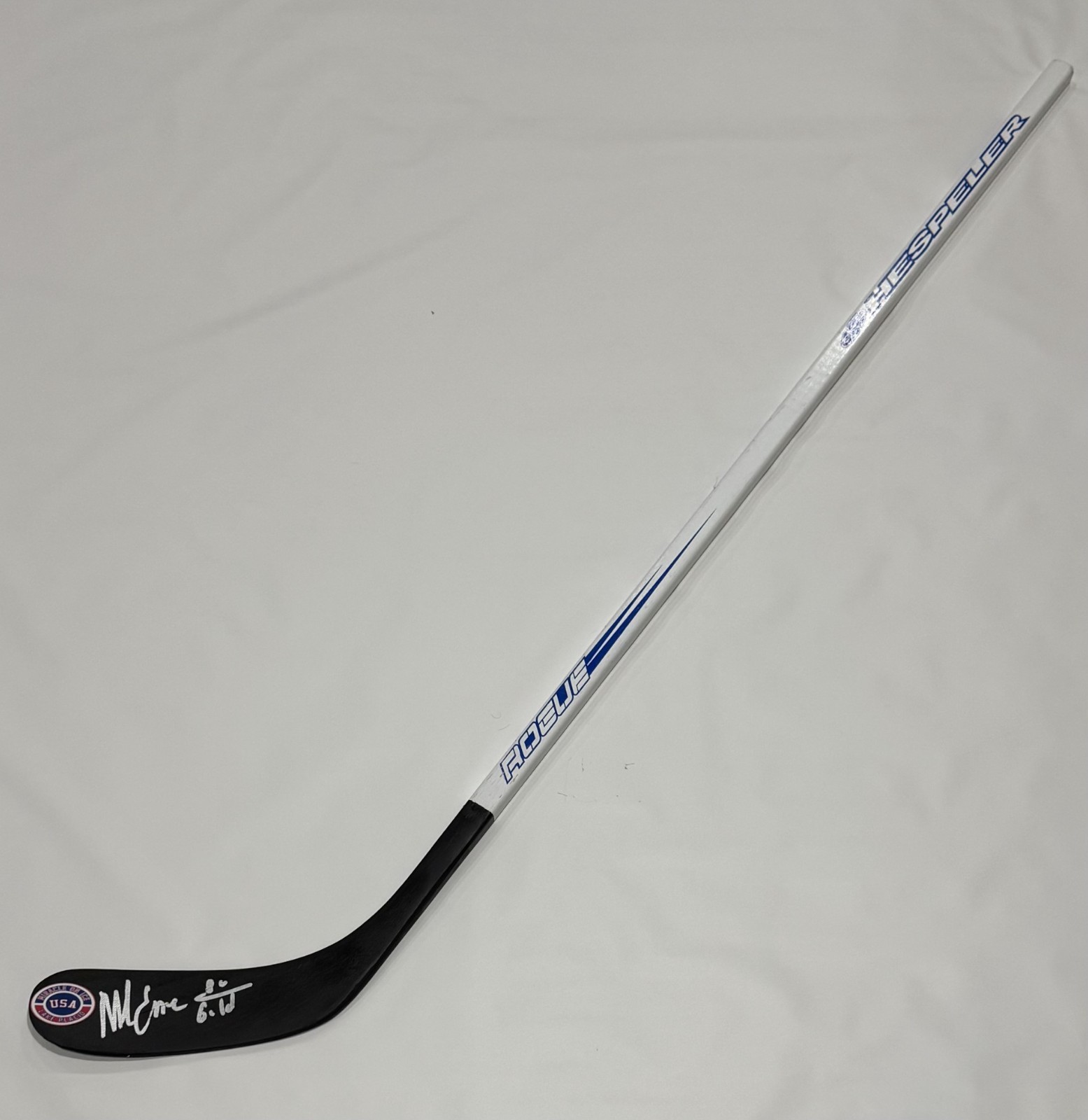 MIKE ERUZIONE SIGNED JR SIZE HOCKEY STICK TEAM USA MIRACLE 1980 GOLD PROOF
