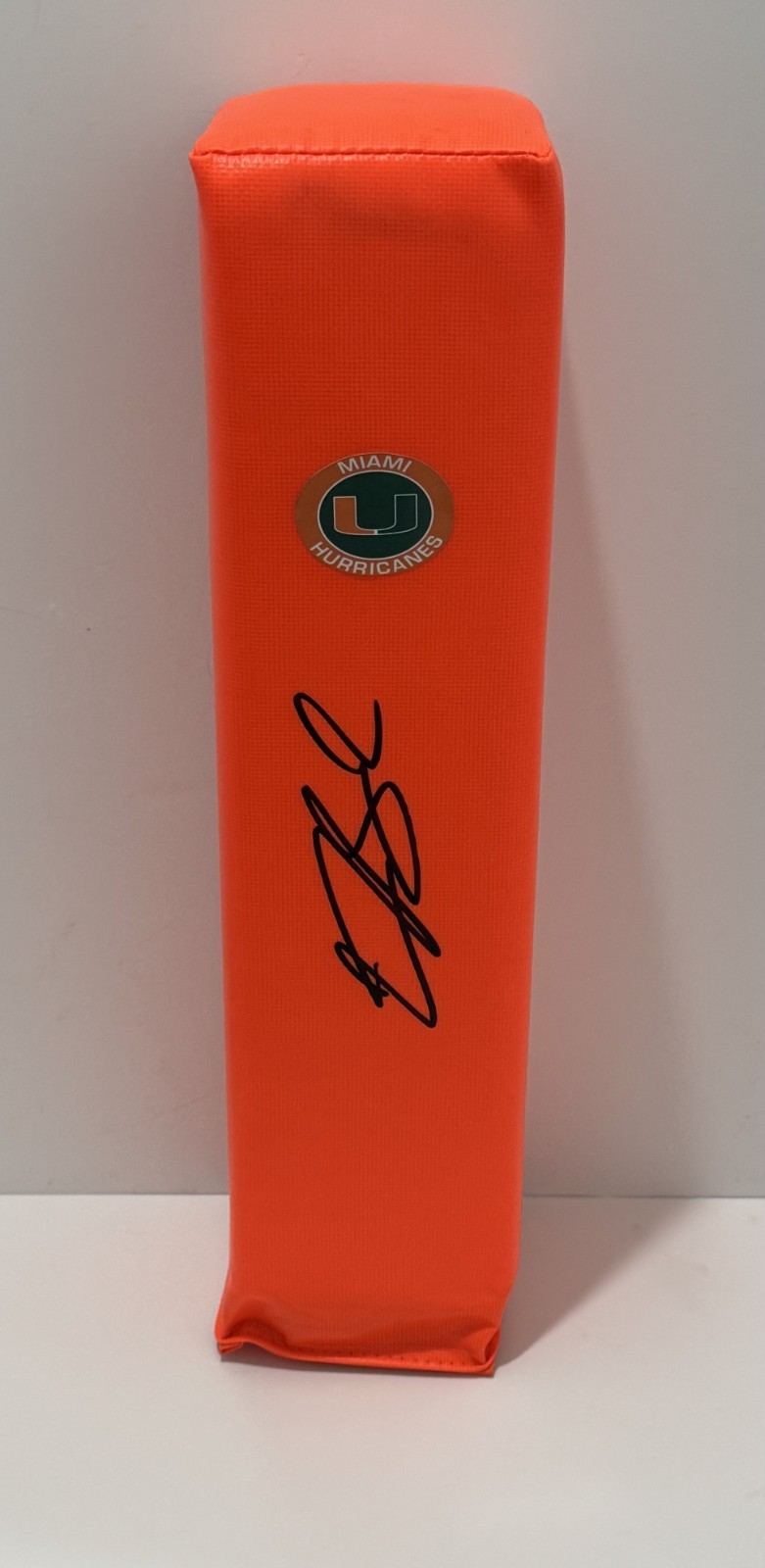 CARSON BECK SIGNED TOUCHDOWN PYLON MIAMI HURRICANES FOOTBALL