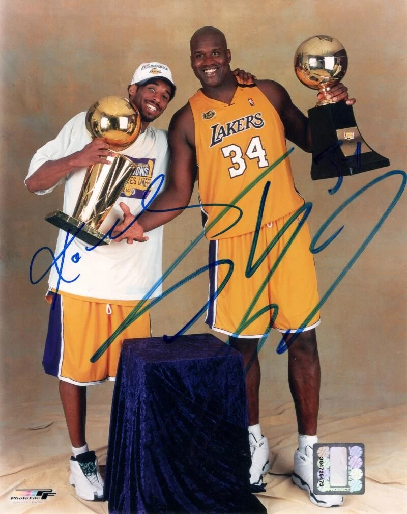 Kobe Bryant & Shaquille O'Neal Signed Autograph 8x10 Photo - LA Lakers JSA COA