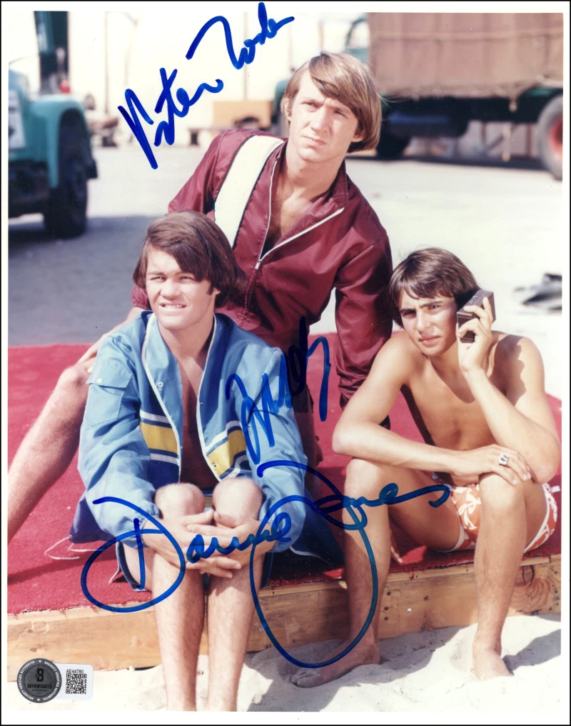 The Monkees Signed Autograph 8x10 Photo - Davy Jones Micky Dolanz Peter Tork COA