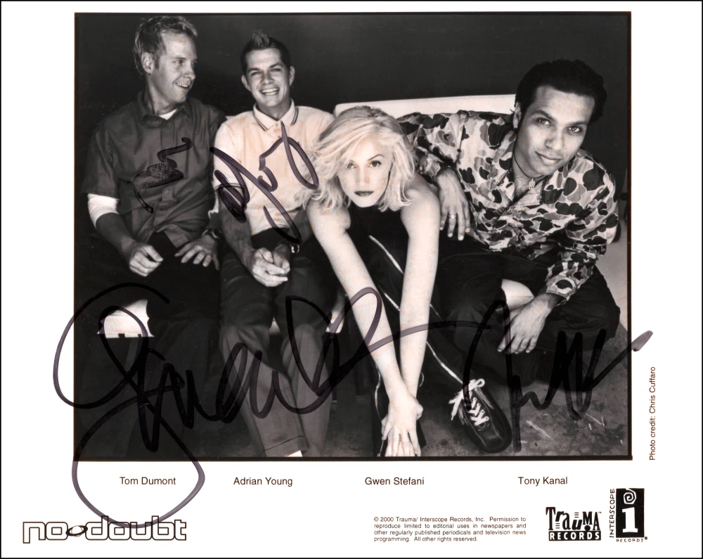No Doubt Signed Autograph 8x10 Original Promo Photo - Gwen Stefani +3 w/ JSA COA