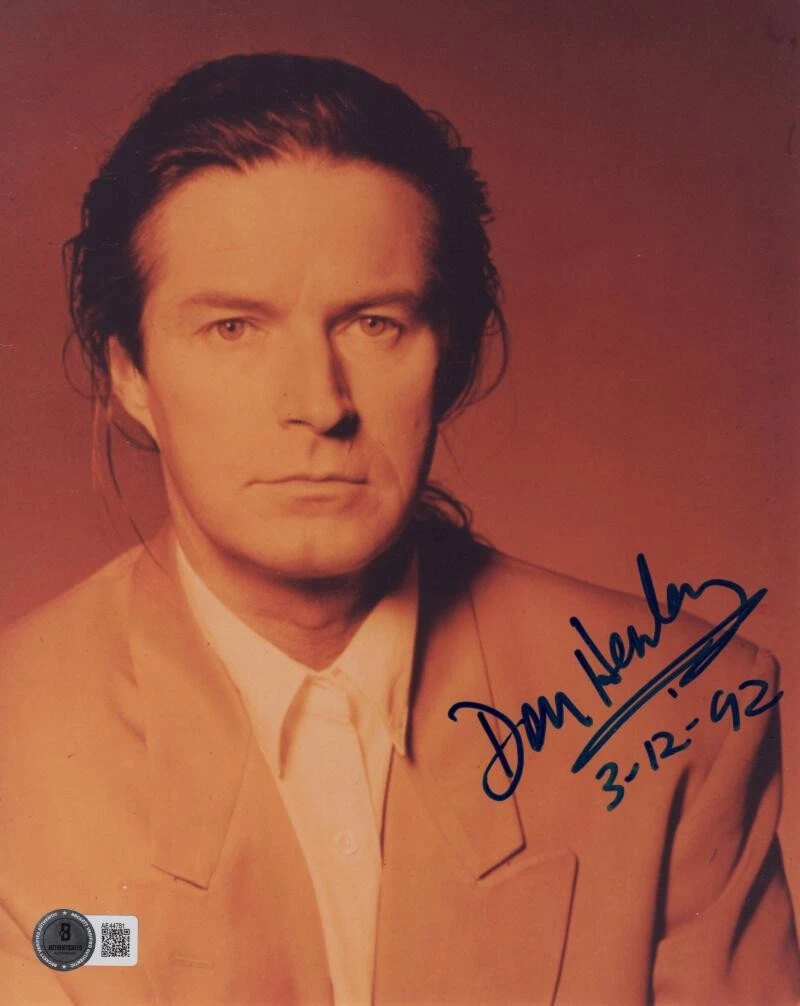 Don Henley Eagles Signed Autograph 8x10 Photo - Hotel California w/ Beckett COA