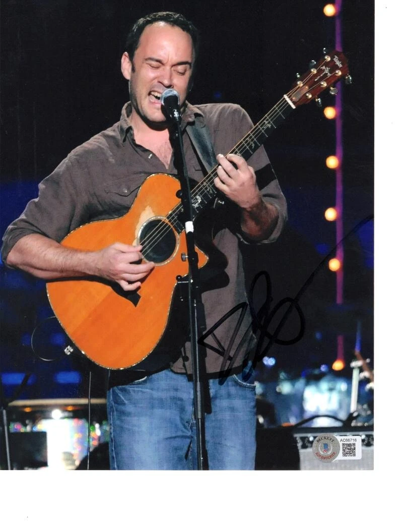 Dave Matthews DMB Signed Autograph 8x10 Photo - Band frontman w/ Beckett COA