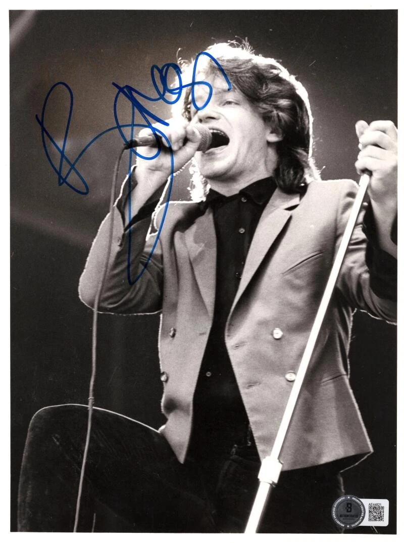 Bono U2 Signed Autograph 8x10 Photo - The Joshua Tree October Boy w/ Beckett COA