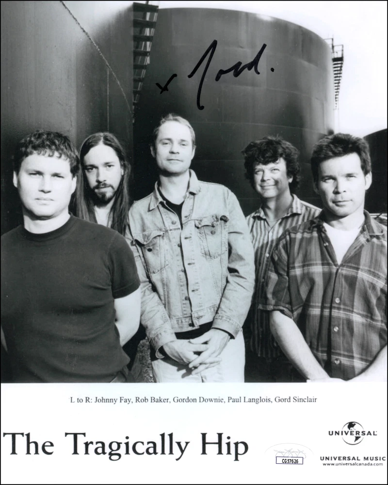 Gord Downie Signed Autograph 8x10 Origianal Promo Photo - The Tragically Hip JSA