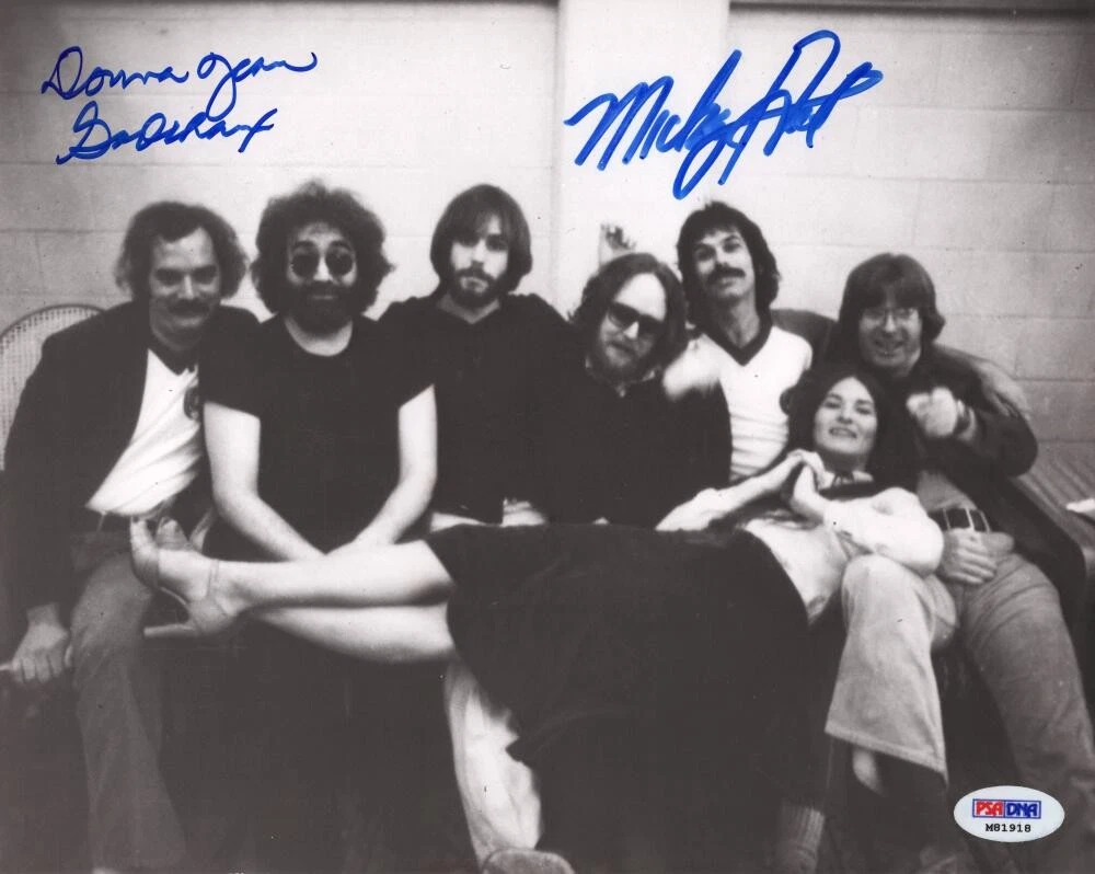 Mickey Hart & Donna Jean Godchaux Signed Autograph 8x10 Photo - Dead w/ PSA COA
