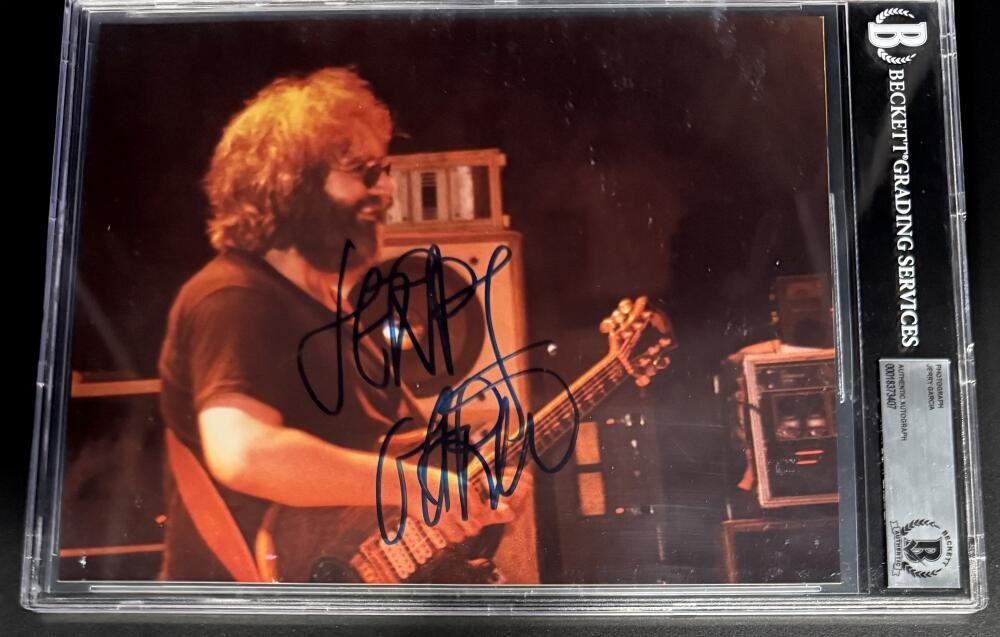 Jerry Garcia Grateful Dead Signed Autograph Beckett COA Encapsulated 8x10 Photo