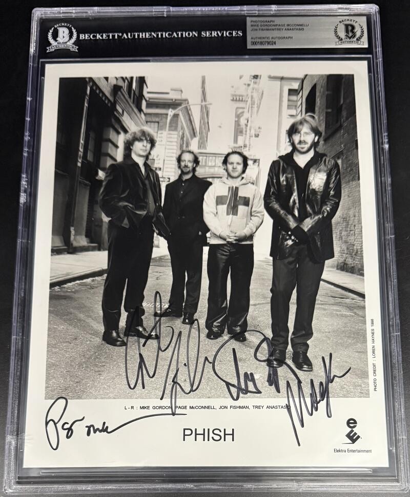 Phish Signed Autograph Trey Mike Full Band Beckett COA Encapsulated 8x10 Photo