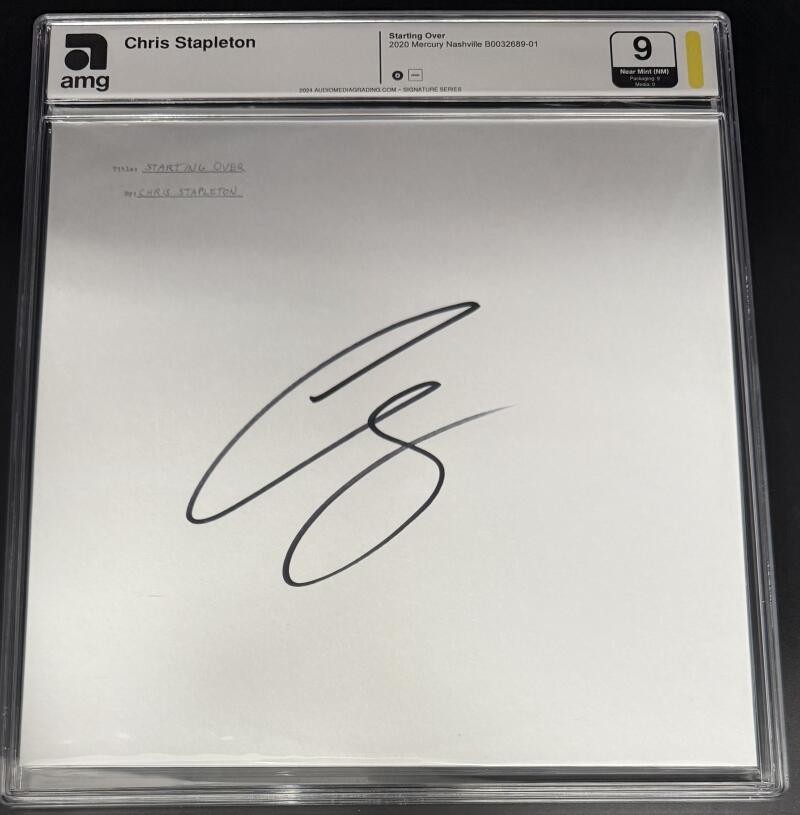 Chris Stapleton Signed Autograph Starting Over Vinyl Record Album LP AMG JSA COA