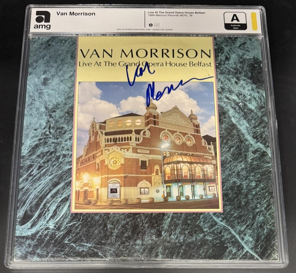 Van Morrison Signed Autograph Live Opera House Vinyl Record Album LP AMG Beckett