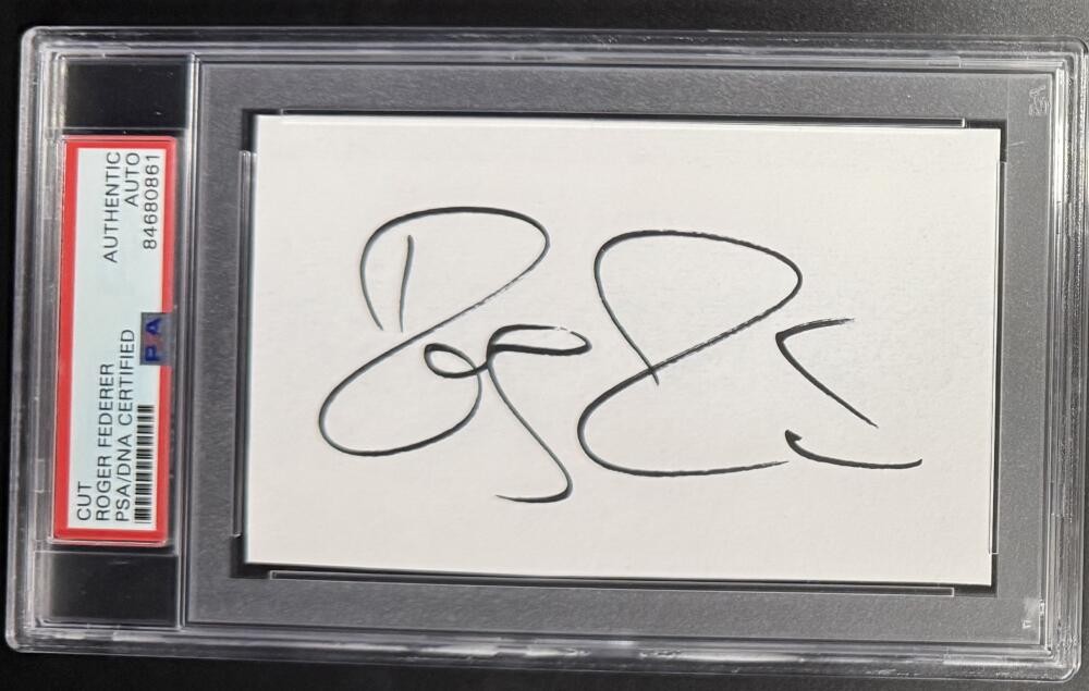 Roger Federer Signed Autograph PSA/DNA Slabbed Encapsulated 3x5 Tennis Card COA