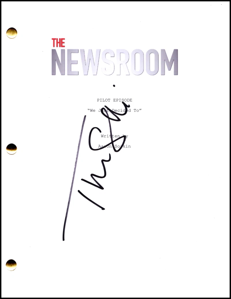 Thomas Sadoski Signed Autograph The Newsroom Pilot Script Screenplay Don Keefer