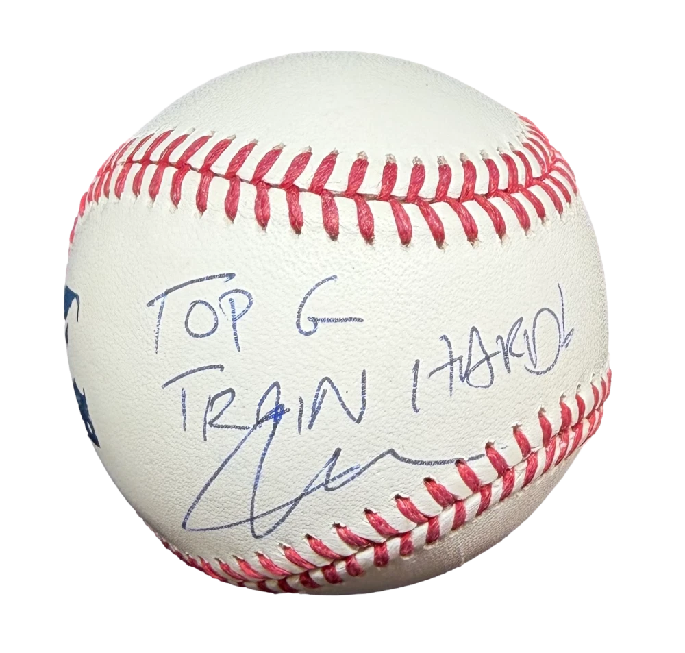 Andrew Tate Signed Autograph OMLB Baseball Ball - Top G Train Hard w/ PSA COA