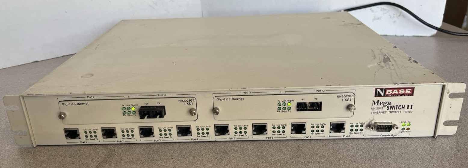 NBase Communications NH 2012 8-Port Mega Switch II Ethernet Switch 10/100