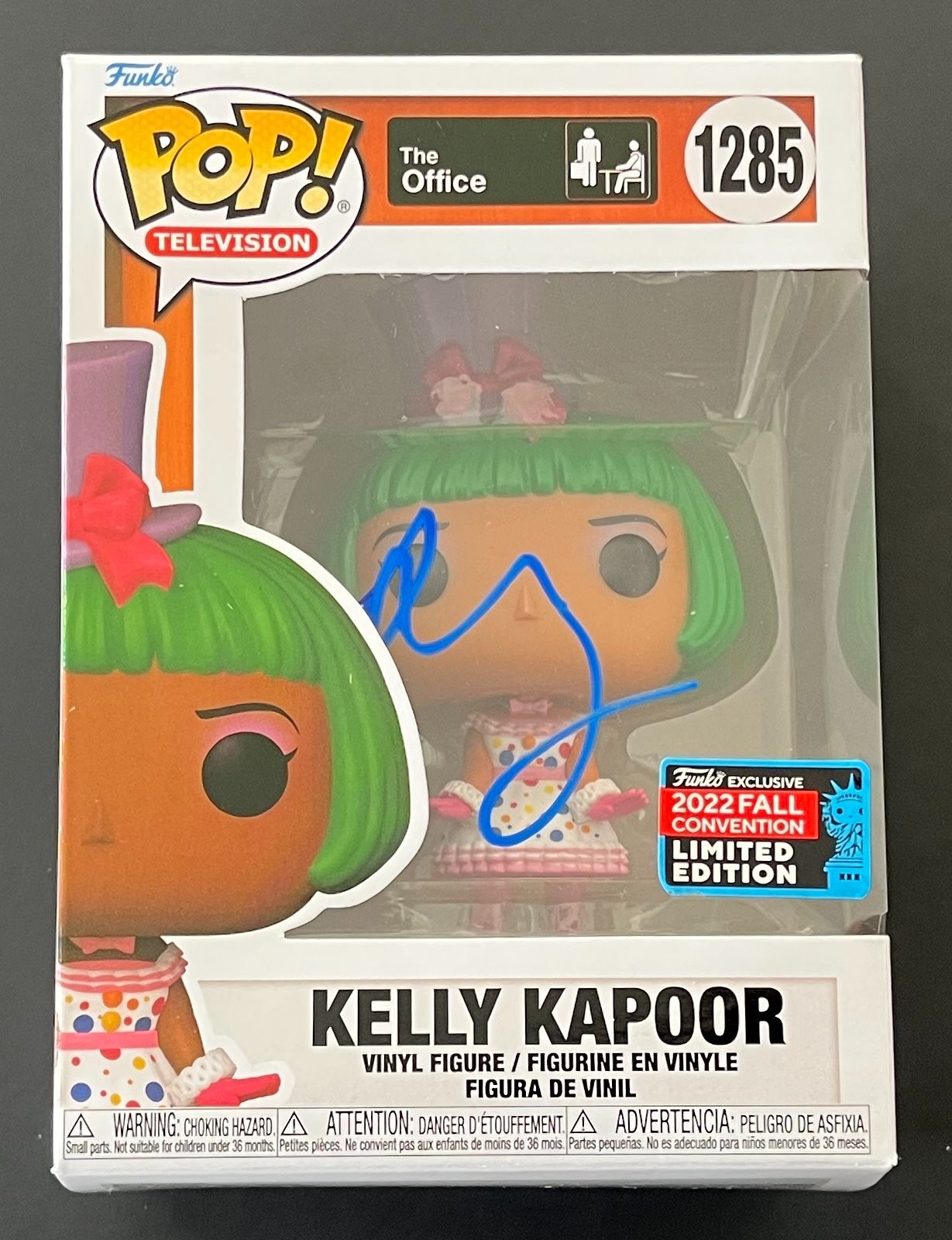 MINDY KALING SIGNED AUTOGRAPH THE OFFICE KELLY KAPOOR 1285 FUNKO & BECKETT COA