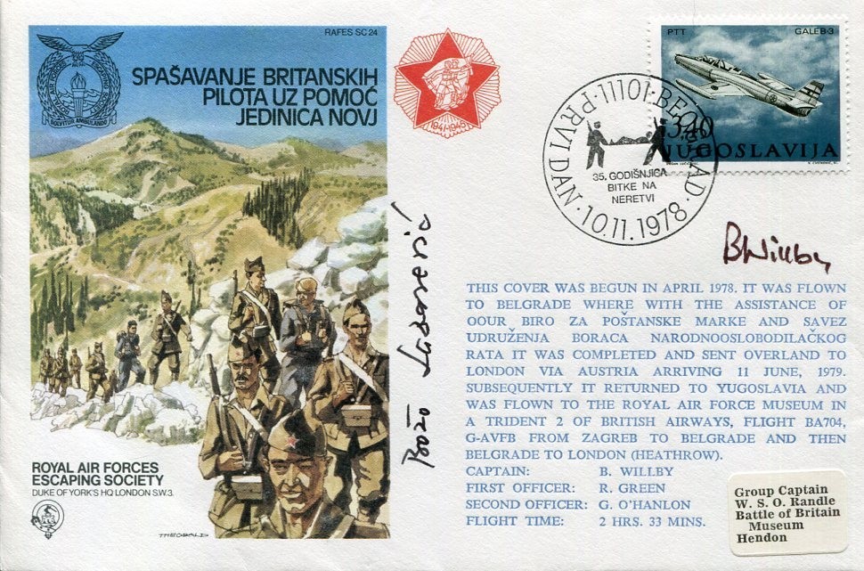 Colonel General Boza Lazarevic WWII War Yugoslavia Hero Air For Signed Autograph
