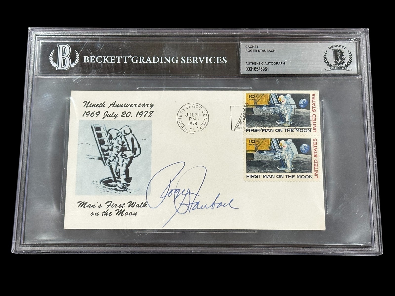 Roger Staubach Dallas Cowboys Navy Heisman Signed Autograph FDC BAS Beckett