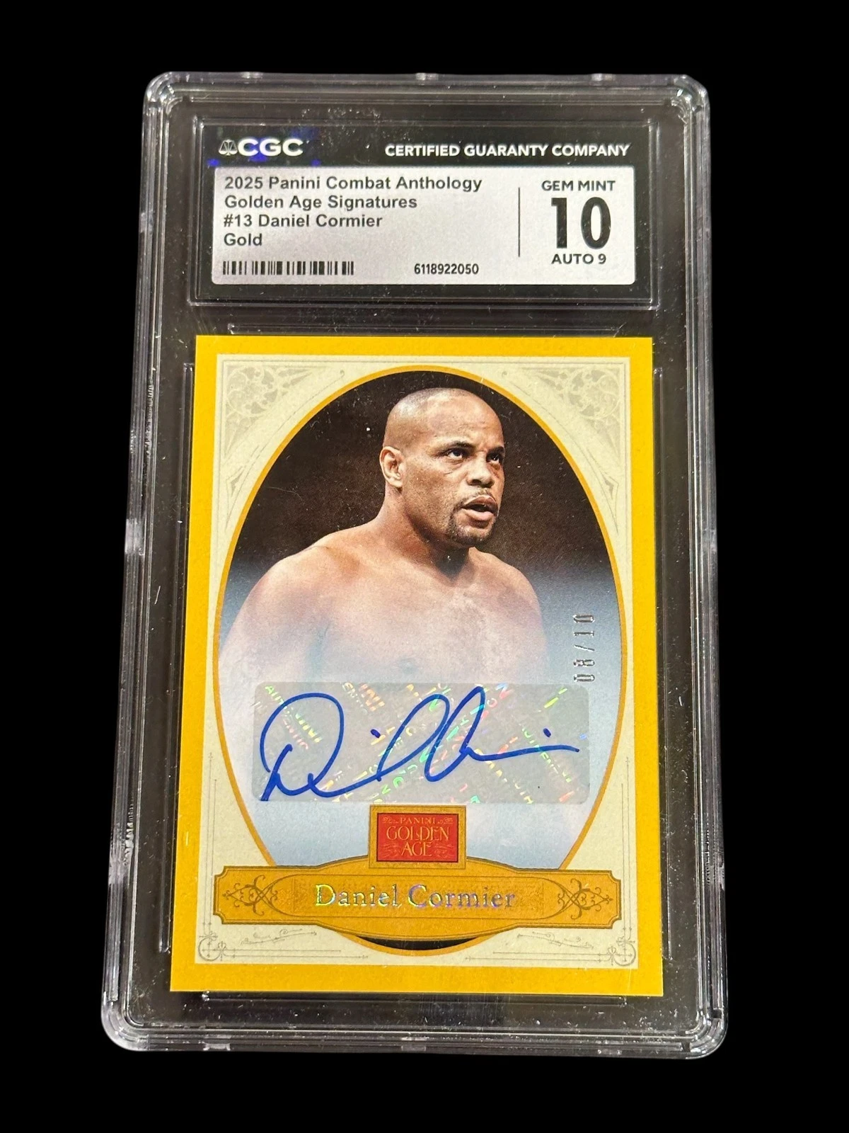 Daniel Cormier 2025 Panini Combat Anthology #08/10 UFC Signed Autograph CGC 10