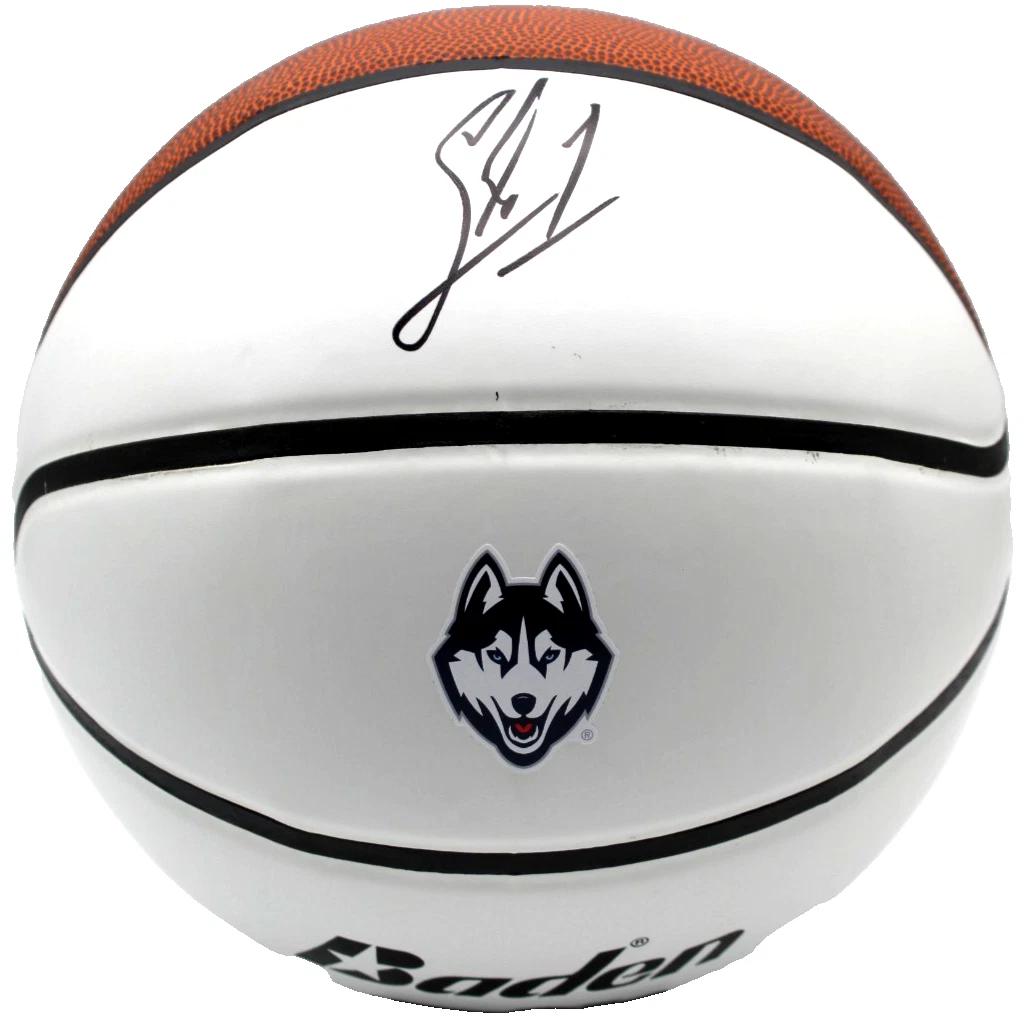 Solo Ball Signed UCONN Huskies Logo Basketball w/Beckett COA BW61126