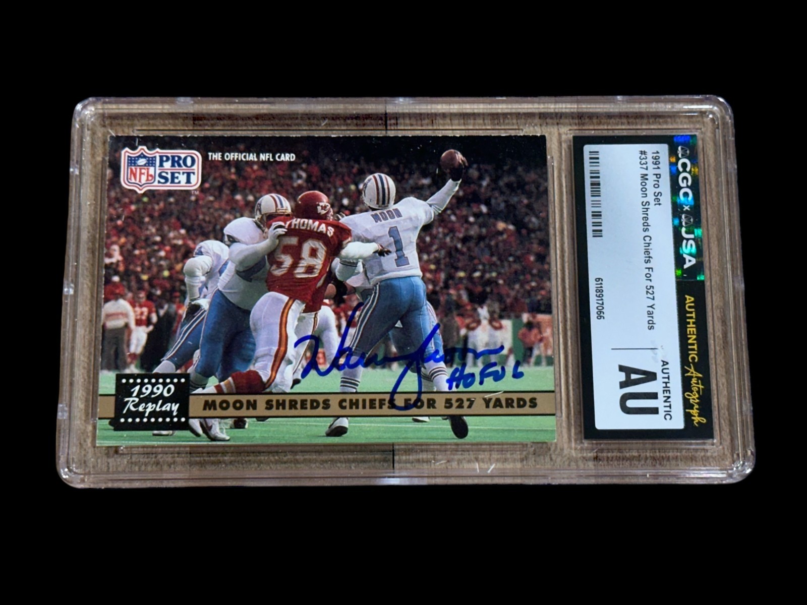 Warren Moon Houston Oilers Washington Huskies HOF Signed Autograph Card CGC JSA