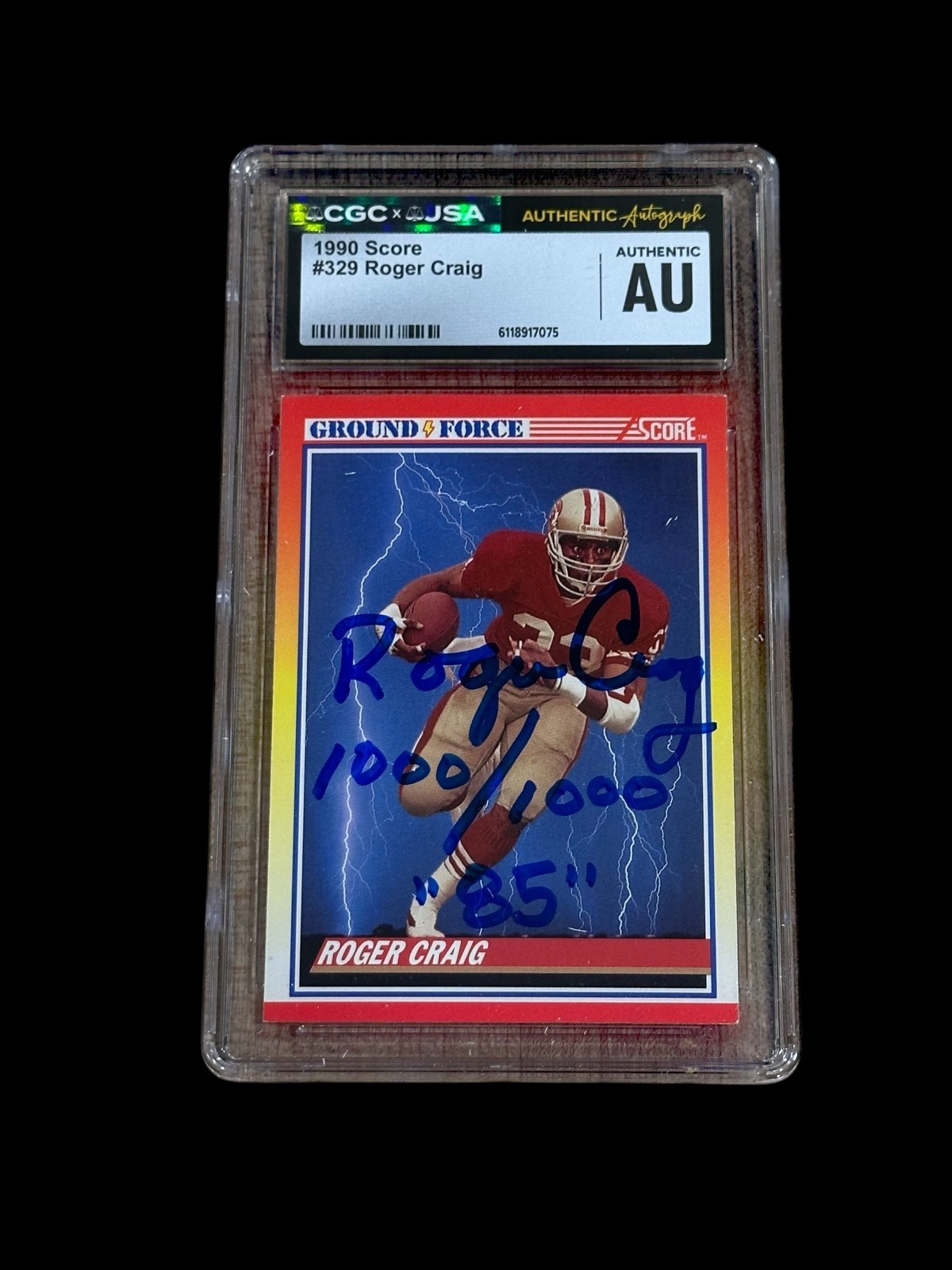 Roger Craig San Francisco 49ers Nebraska HOF Signed Autograph Card CGC JSA