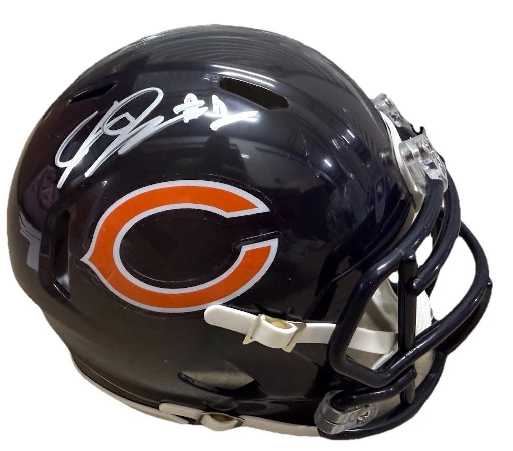 JAYLON JOHNSON signed (CHICAGO BEARS) 🐻 mini football helmet JSA COA CL20629
