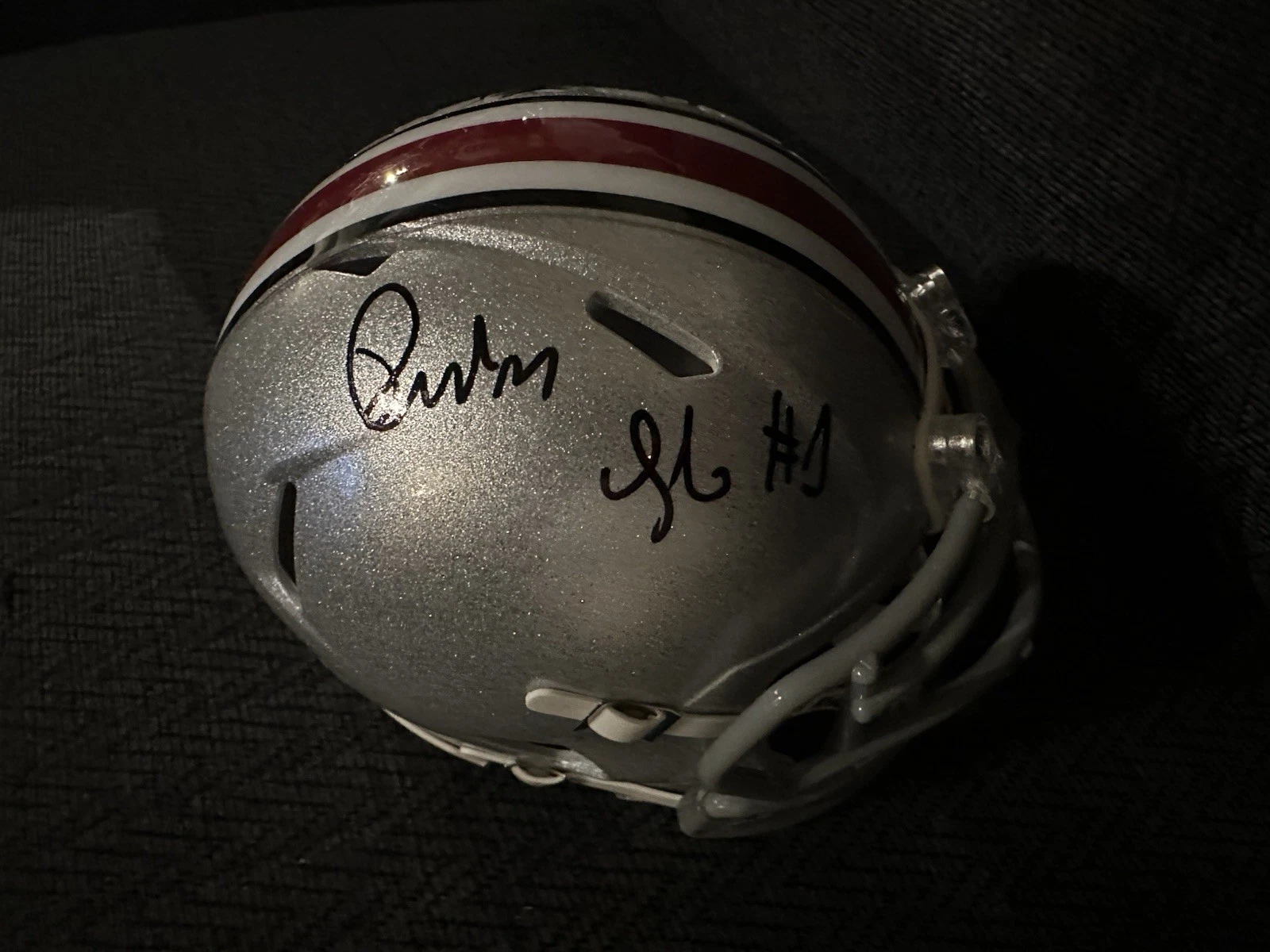 Davison Igbinosun Signed Ohio State Mini Helmet Autographed