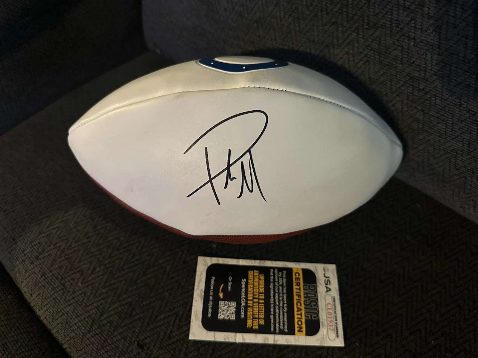 Pat McAfee Signed Indianapolis Colts Football JSA Authentication COA