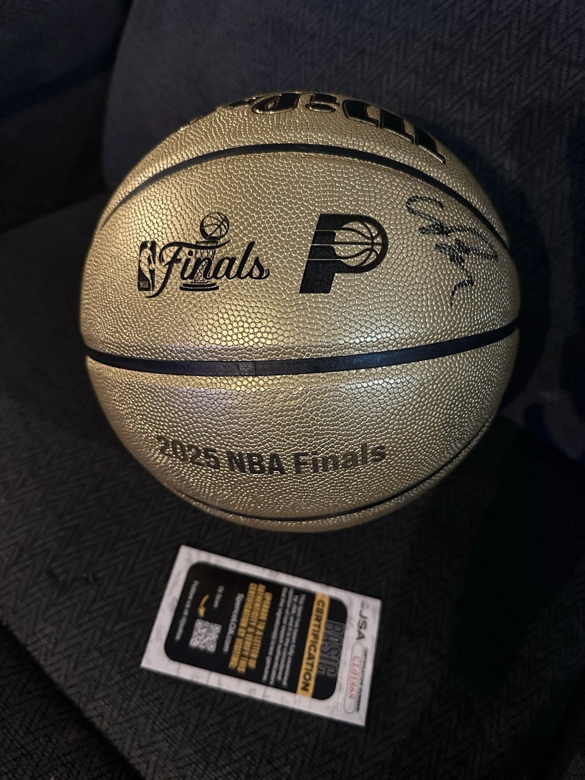 Pascal Siakim Pacers Signed NBA Basketball JSA COA Authentication 2025 Finals