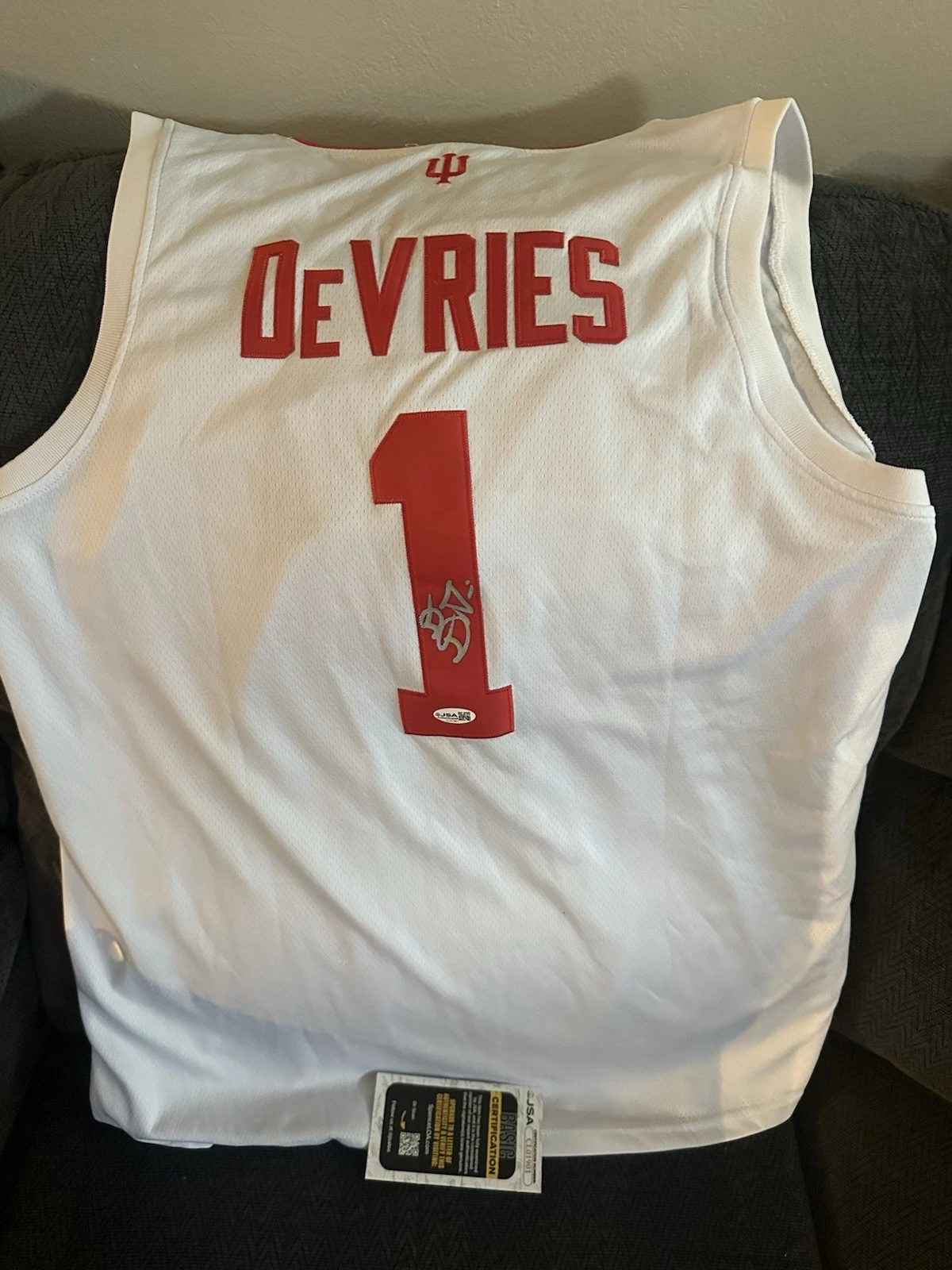 Darian Devries SIGNED Indiana Hoosiers Stitched Jersey JSA Authenticated XL