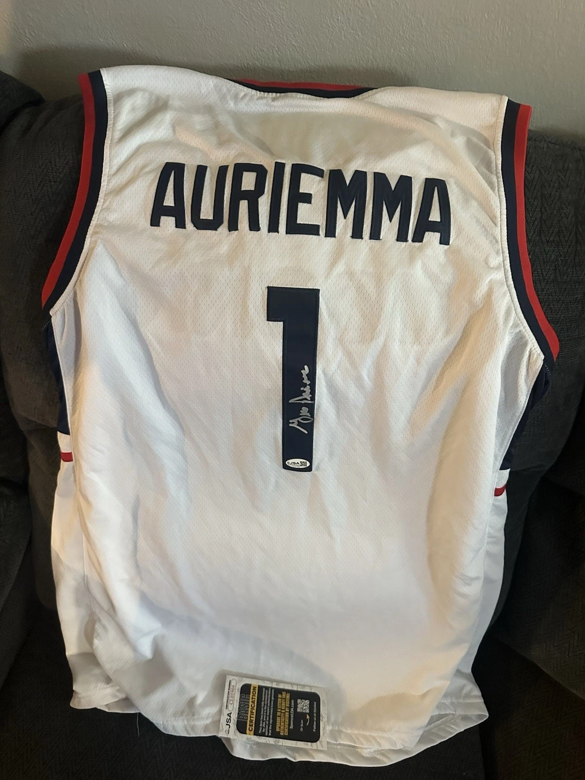 Geno Auriemma SIGNED UCONN Jersey Stitched XL JSA Authentication COA