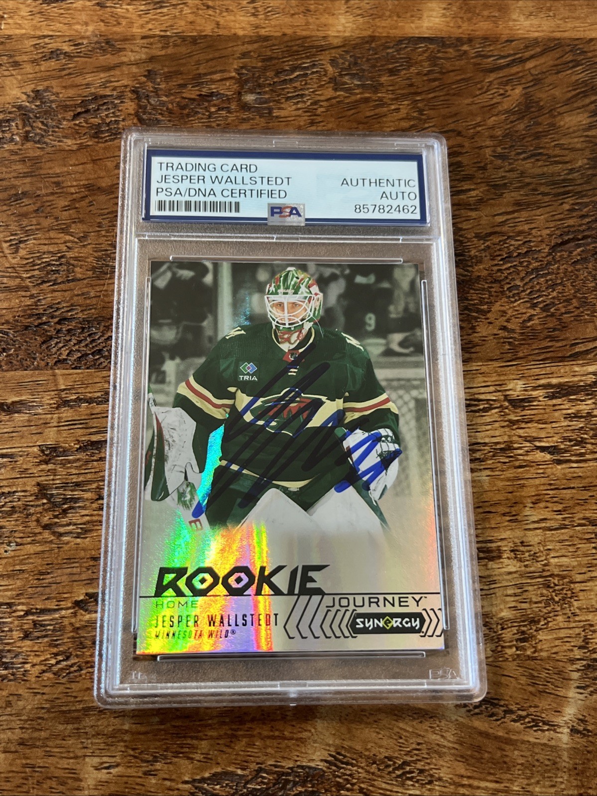 Jesper Wallstedt IP Signed UD Synergy RC Card Psa Dna Coa Slab Wild Autographed