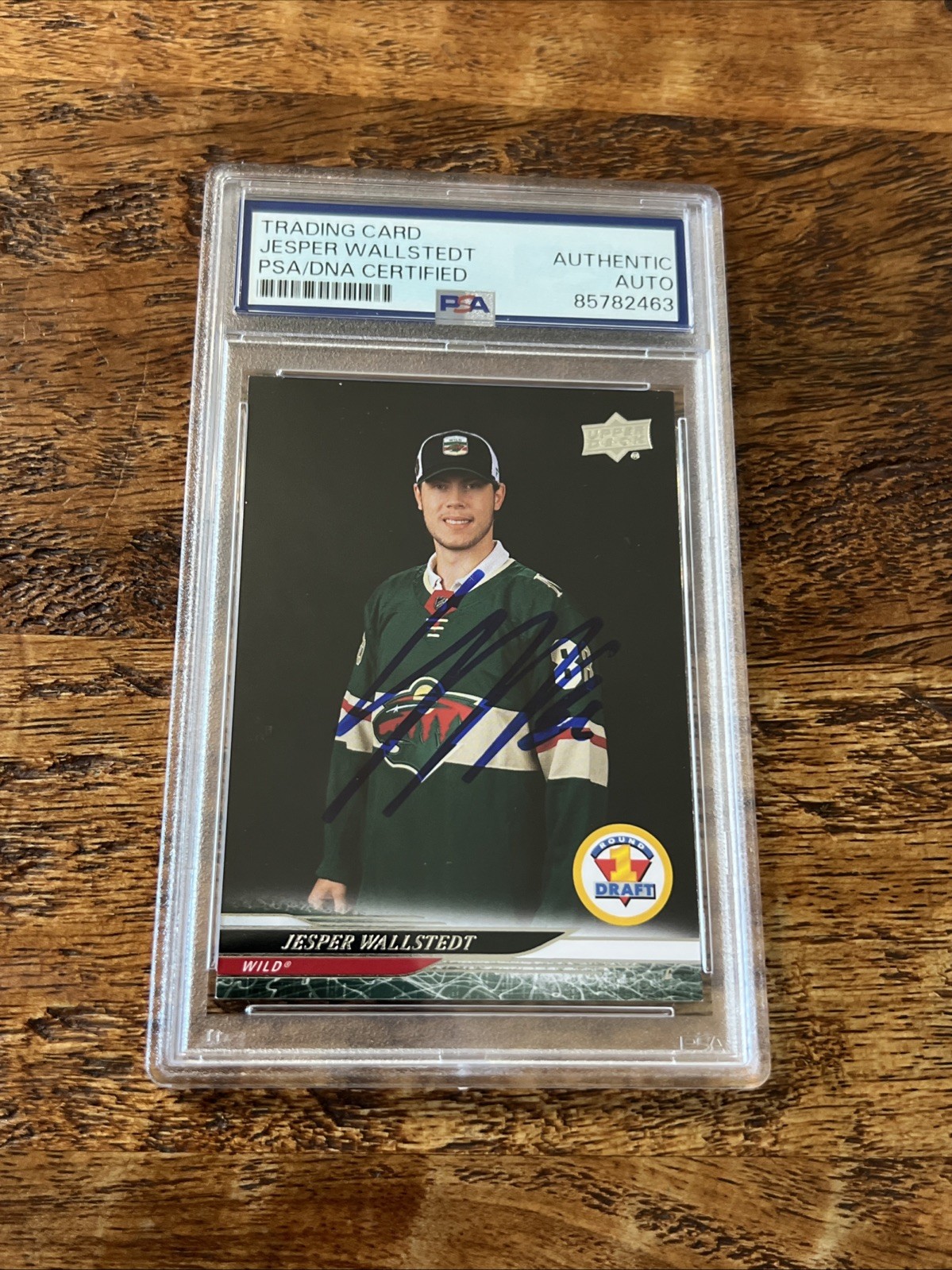 Jesper Wallstedt IP Signed Upper Deck RC Card Psa Dna Coa Slab Wild Autographed