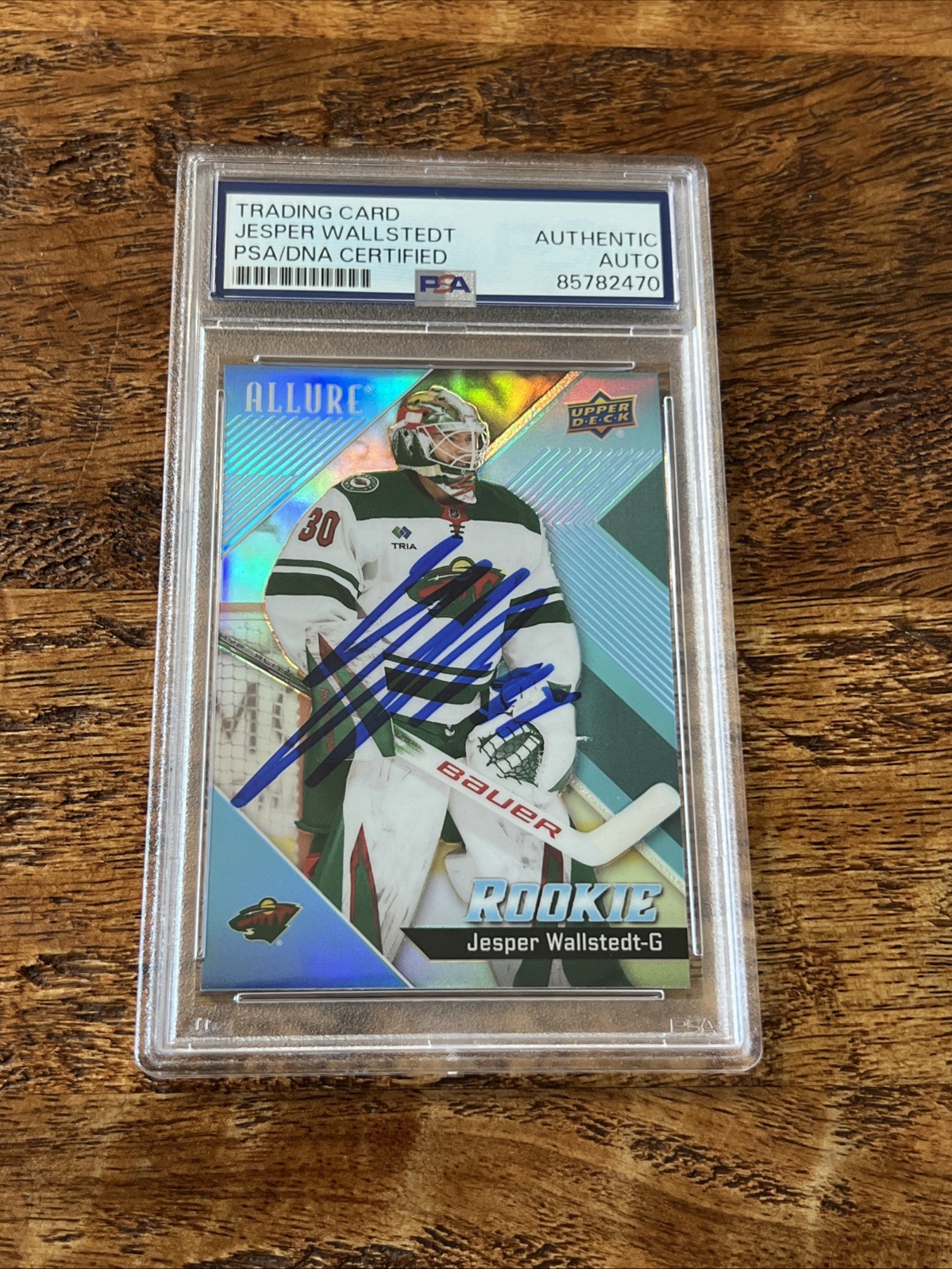 Jesper Wallstedt IP Signed UD Allure RC Card Psa Dna Coa Slab Wild Autographed