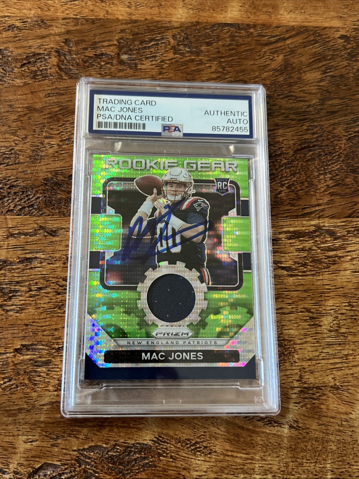 Mac Jones IP Signed Prizm Jersey RC Card PSA DNA Coa Slab Patriots Autographed
